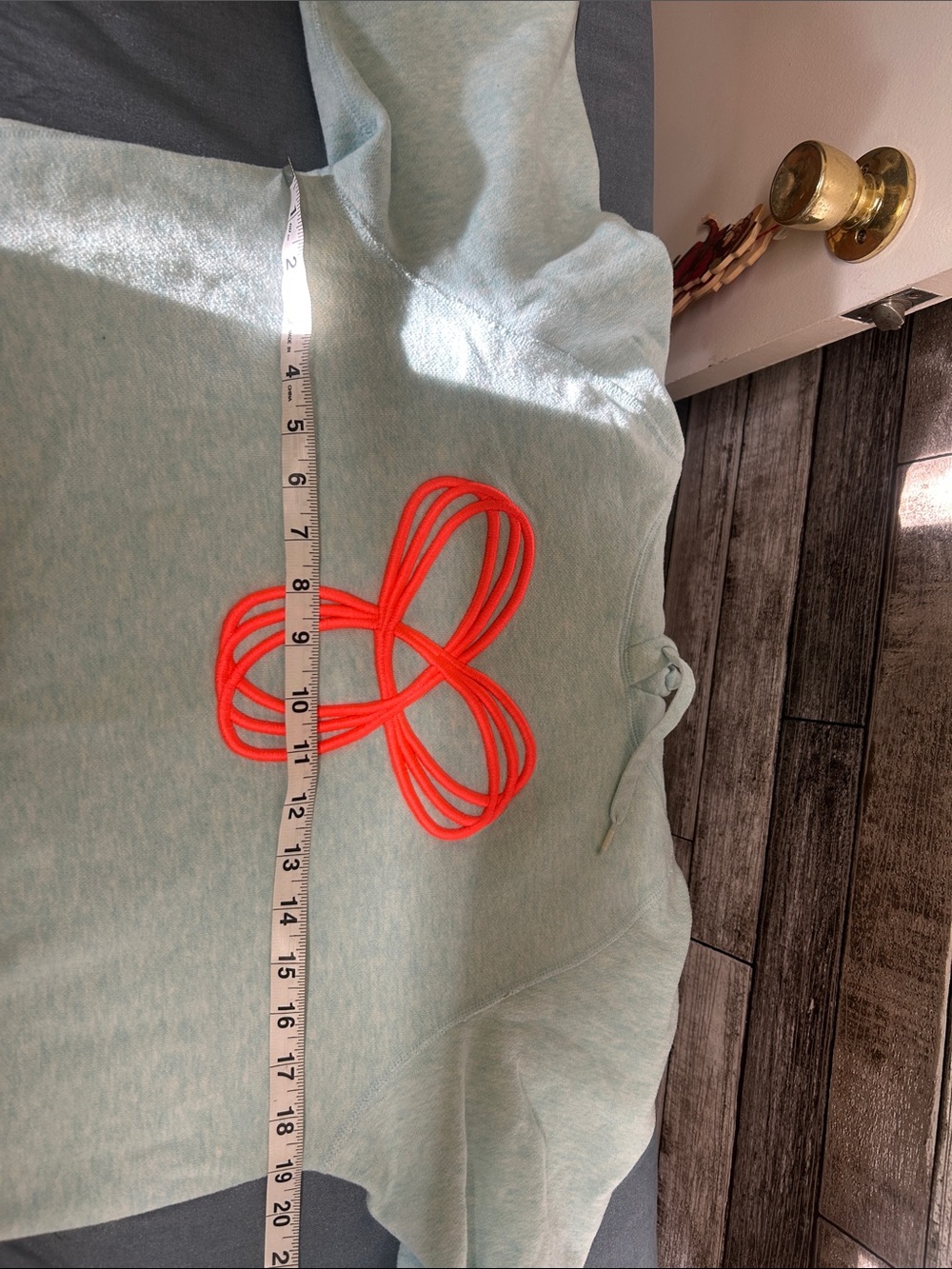 Tna Aritzia Baltic Hoodie Mint Green Aqua Orange Spiro Logo Size M - Picture 7 of 8